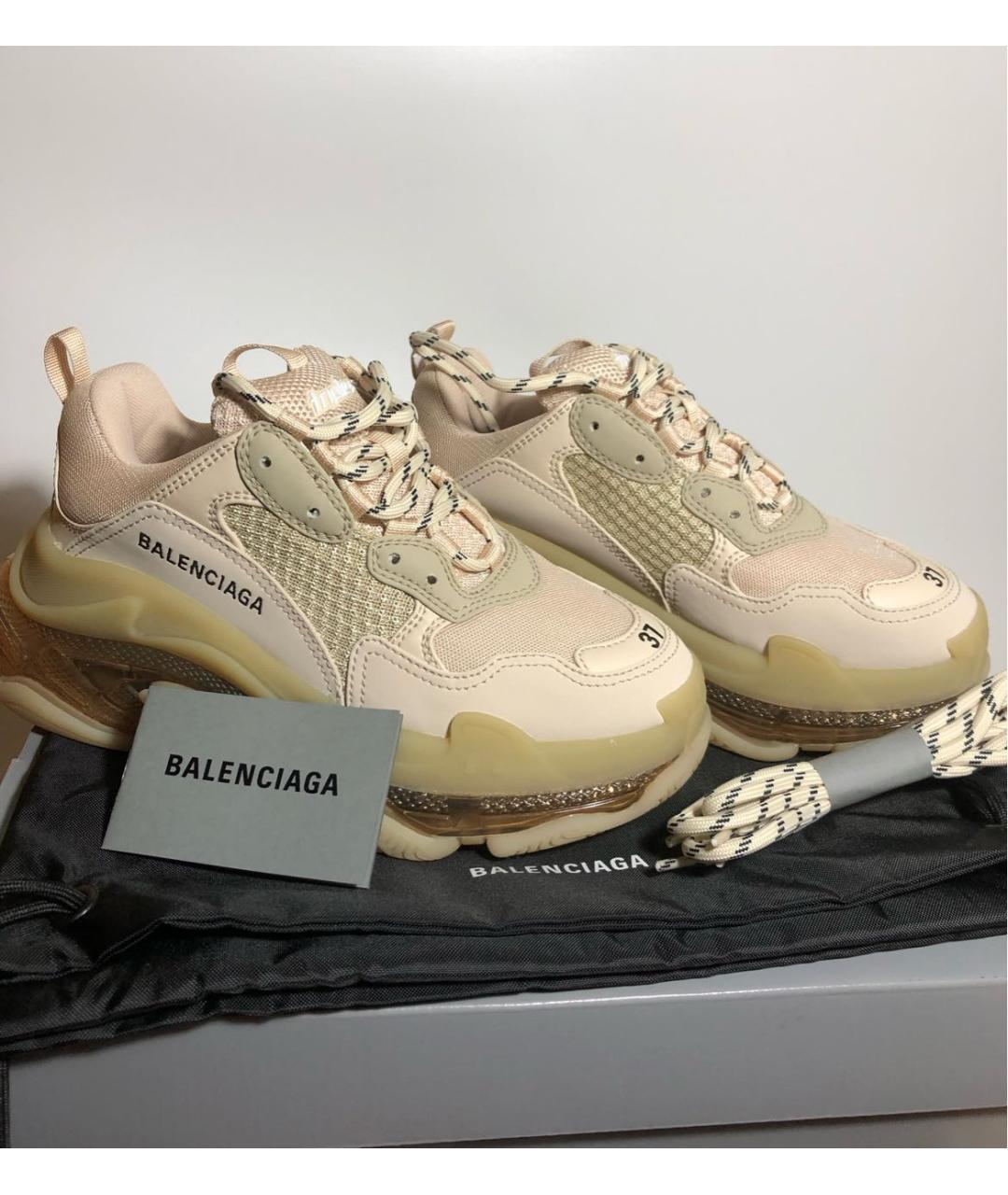BALENCIAGA Бежевые кроссовки, фото 6