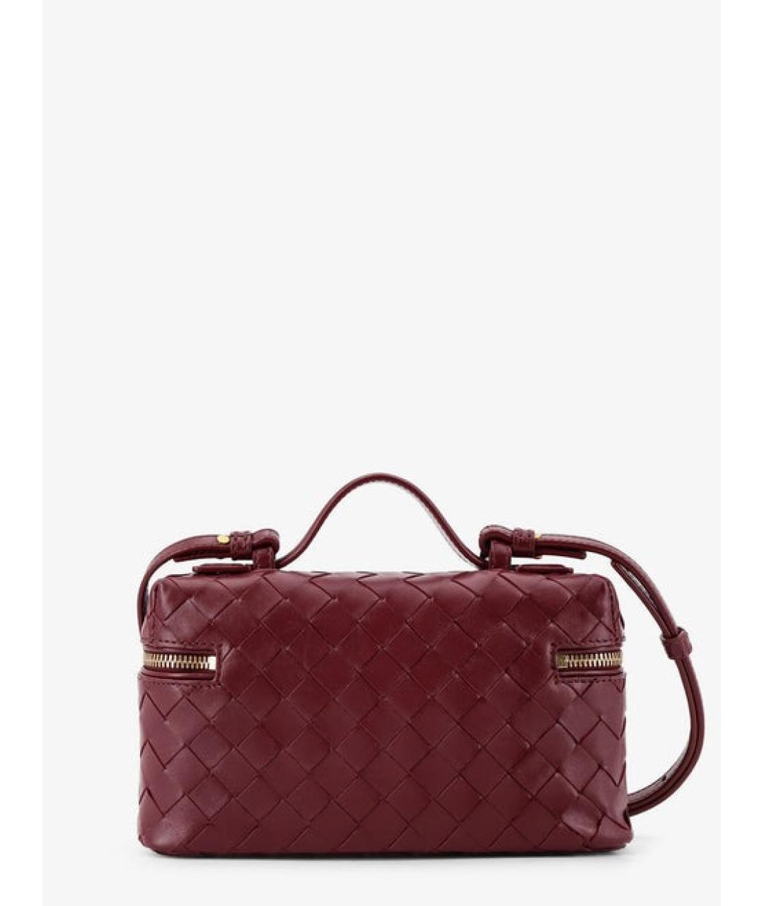BOTTEGA VENETA Бордовая кожаная сумка через плечо, фото 2