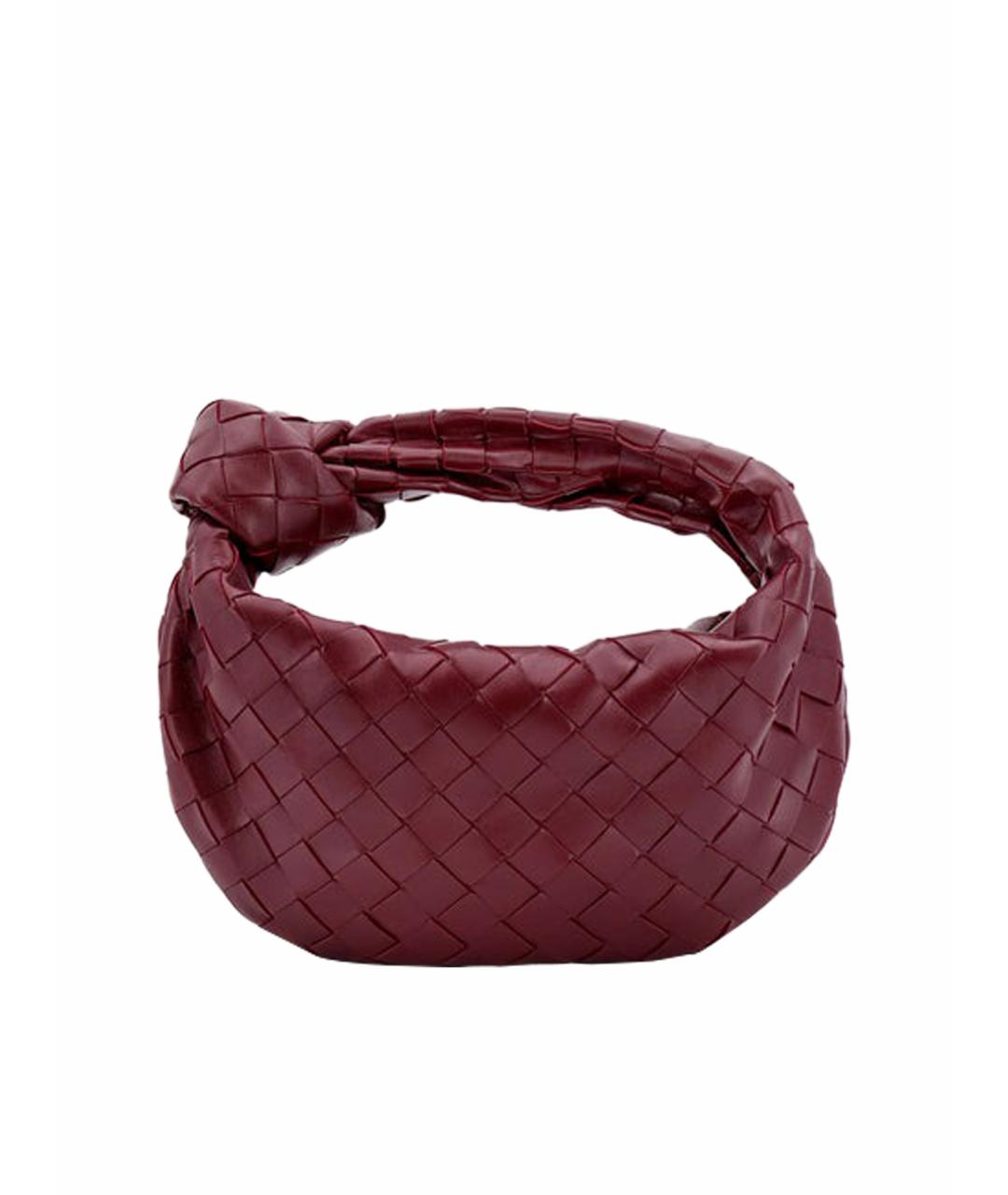 BOTTEGA VENETA Бордовая кожаная сумка с короткими ручками, фото 1