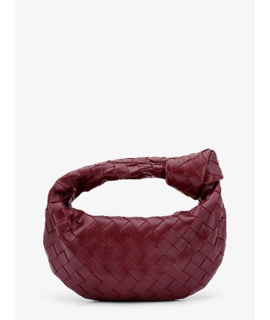 BOTTEGA VENETA Бордовая кожаная сумка с короткими ручками, фото 2