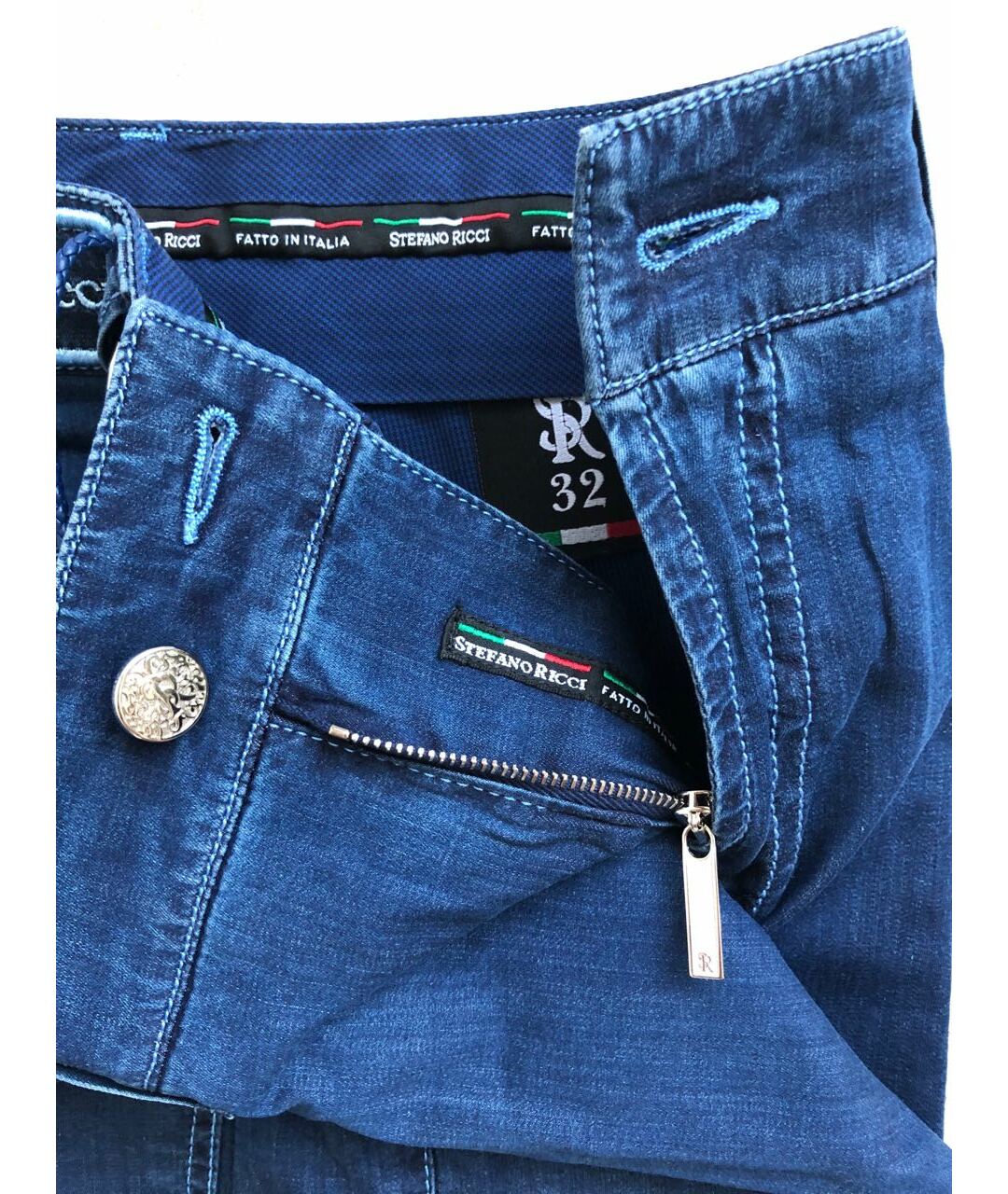 STEFANO RICCI Синие джинсы, фото 4