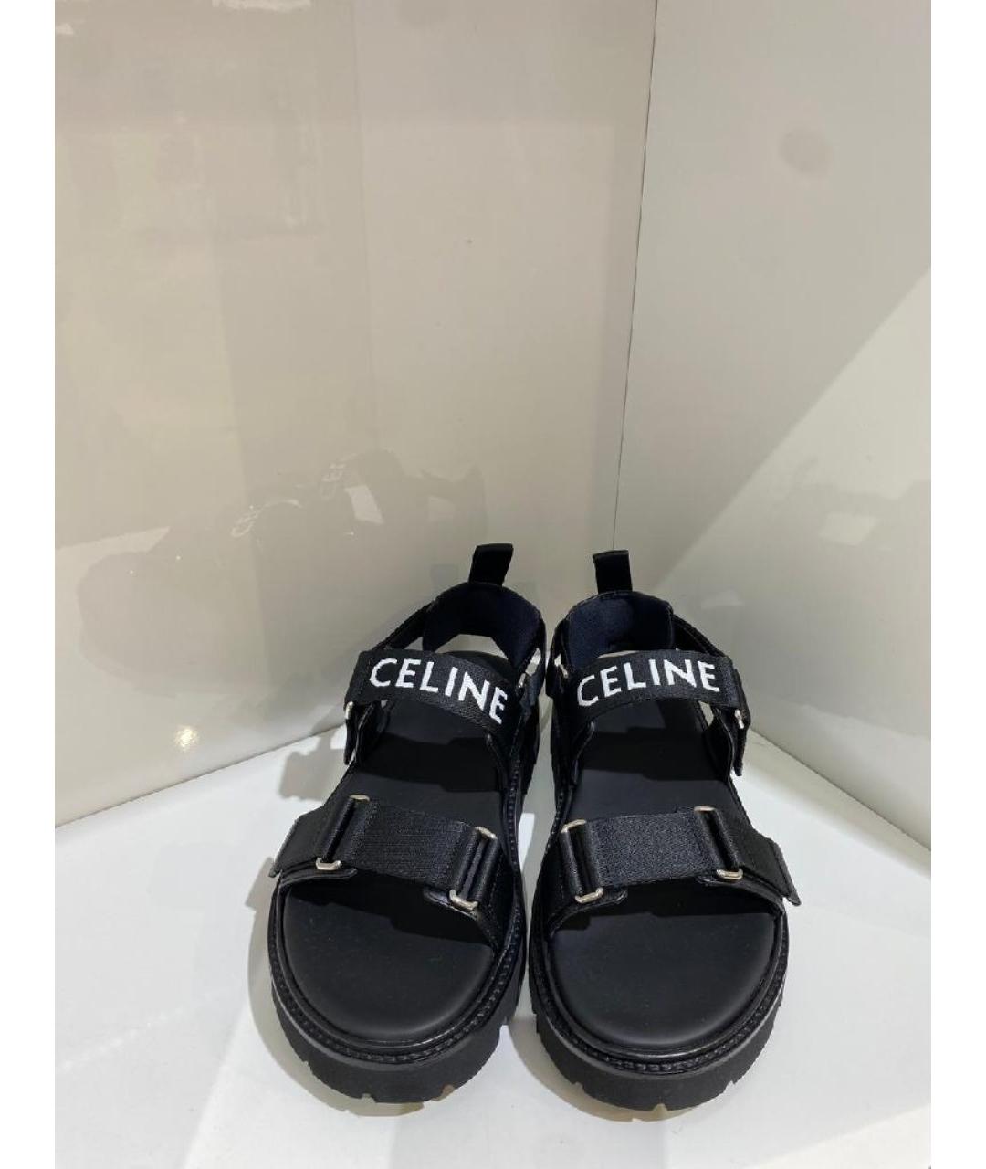 CELINE Черные сандалии, фото 3