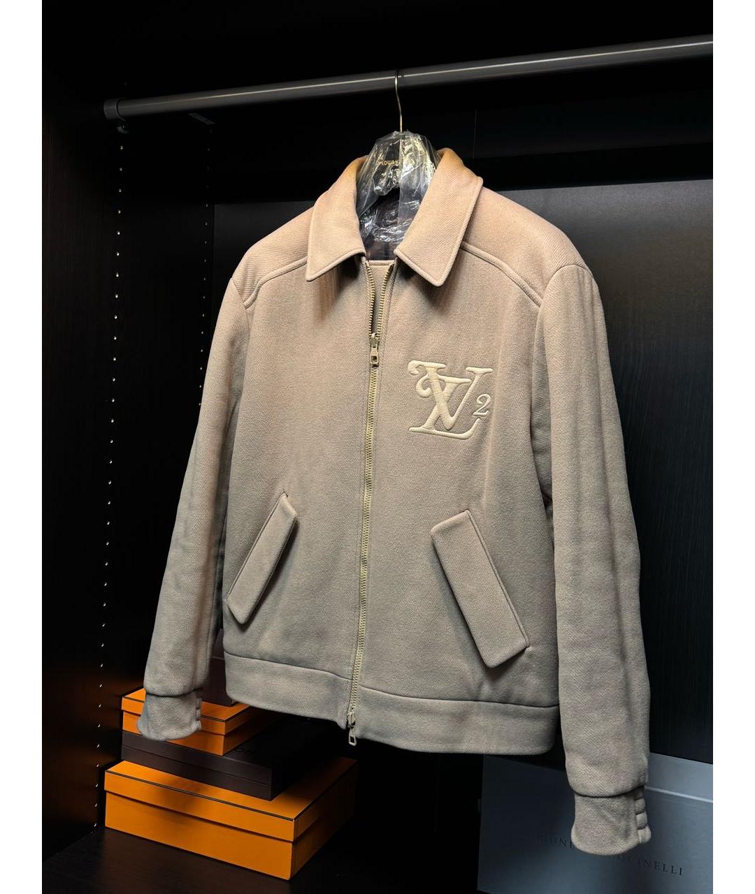 LOUIS VUITTON Бежевая шерстяная куртка, фото 5