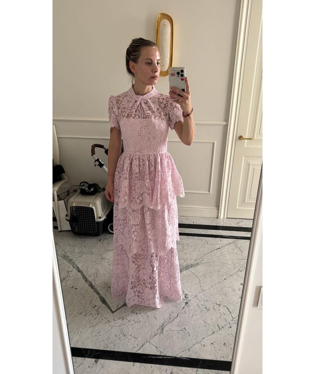 SELF-PORTRAIT Розовое коктейльное платье, фото 3