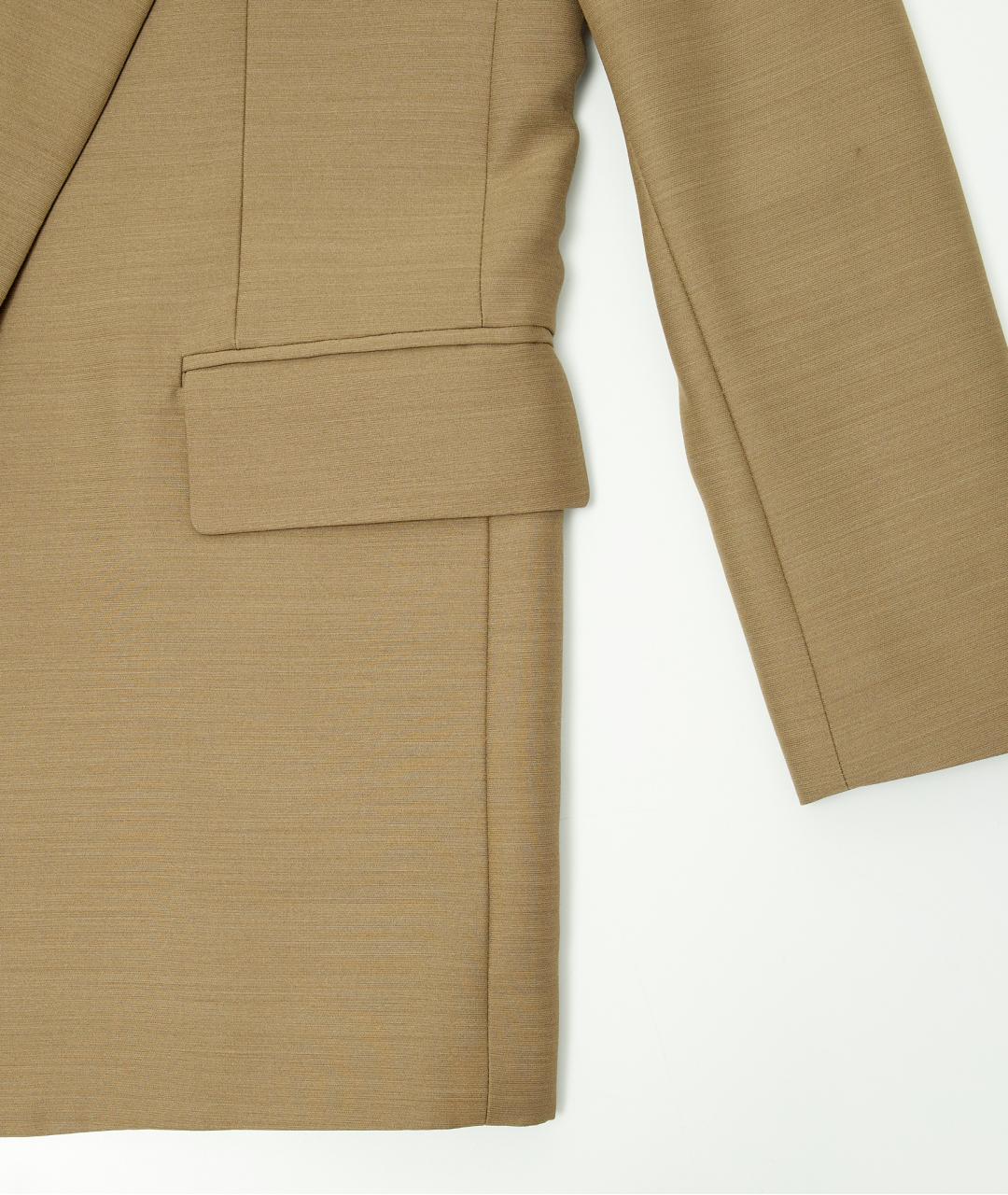 AMI Бежевый вискозный костюм с брюками, фото 8