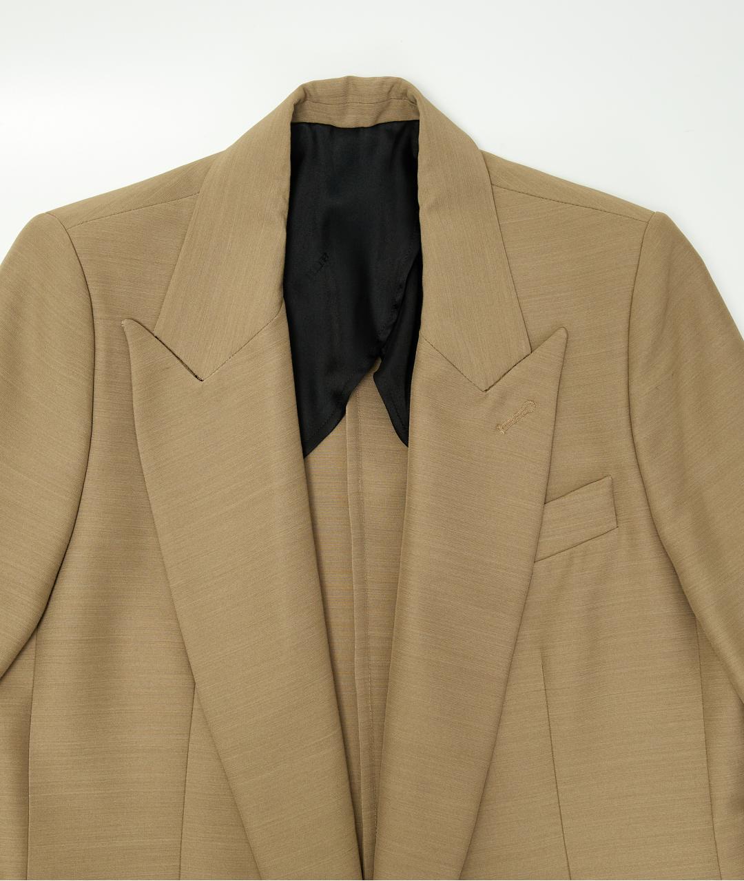 AMI Бежевый вискозный костюм с брюками, фото 7