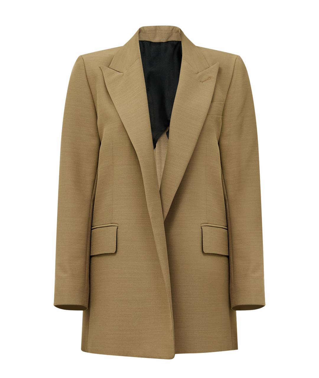 AMI Бежевый вискозный костюм с брюками, фото 1