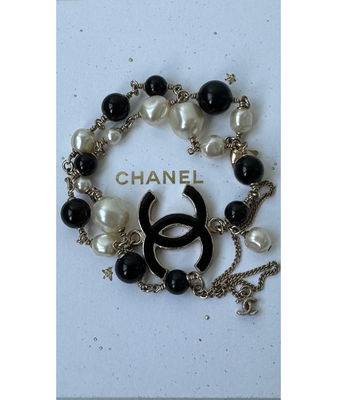 CHANEL Черное металлическое колье, фото 5