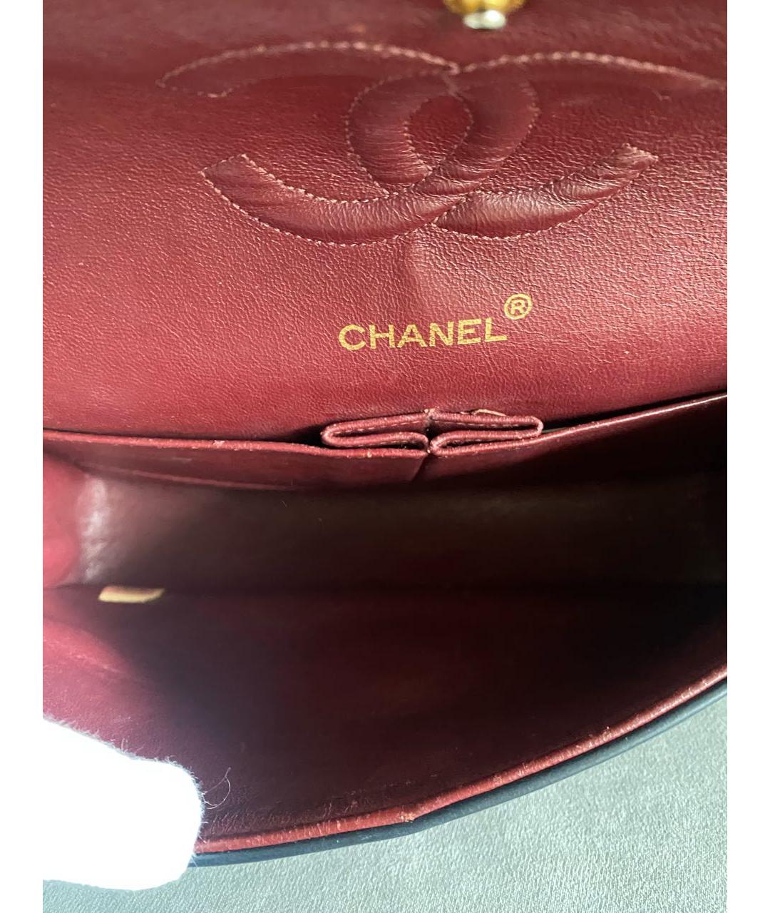 CHANEL Темно-синяя кожаная сумка через плечо, фото 4