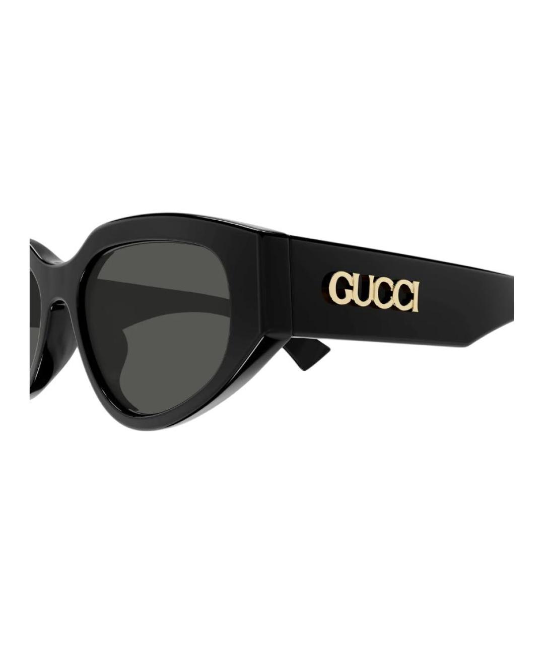 GUCCI Черные пластиковые солнцезащитные очки, фото 3