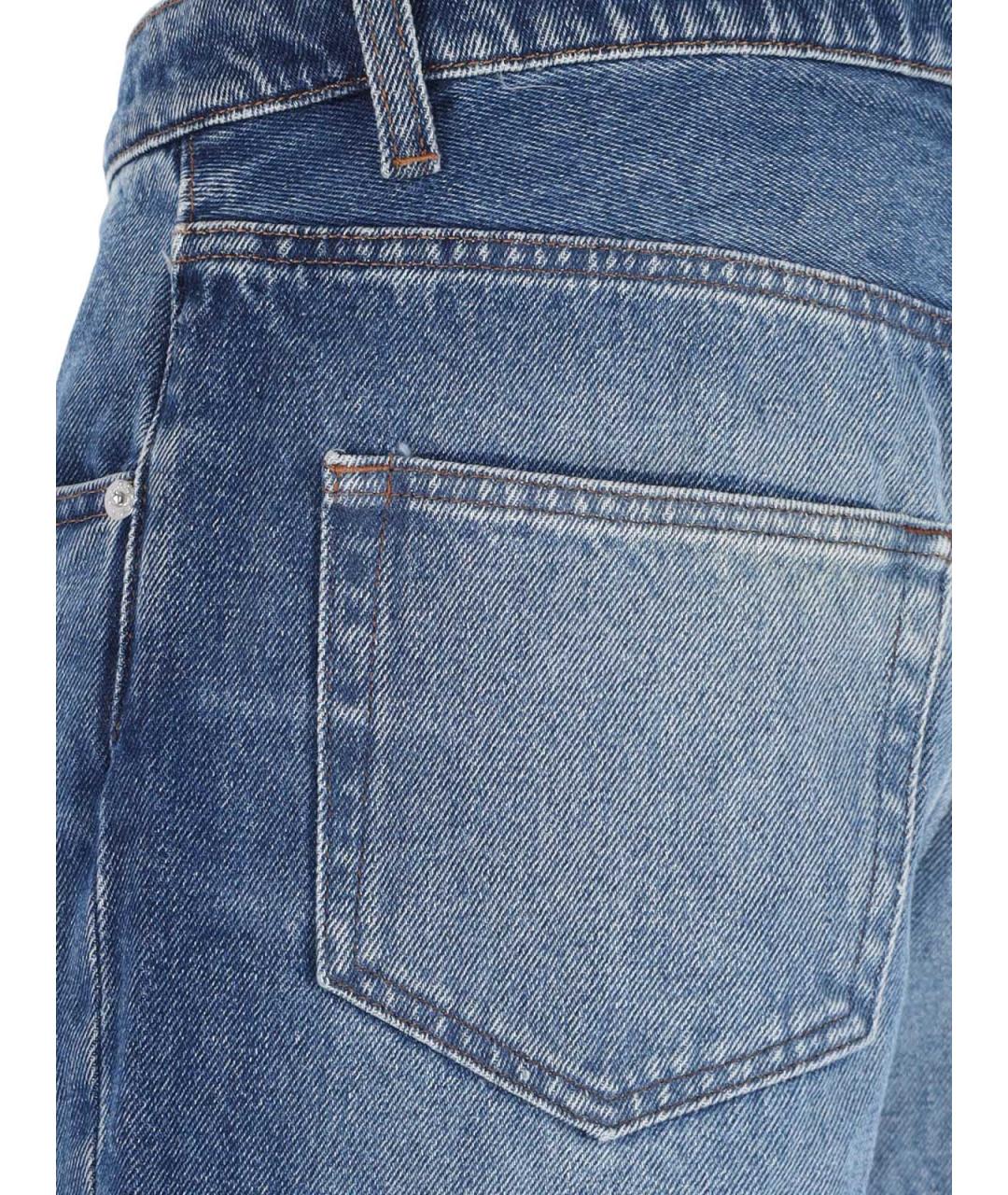 A.P.C. Синие хлопковые прямые джинсы, фото 4