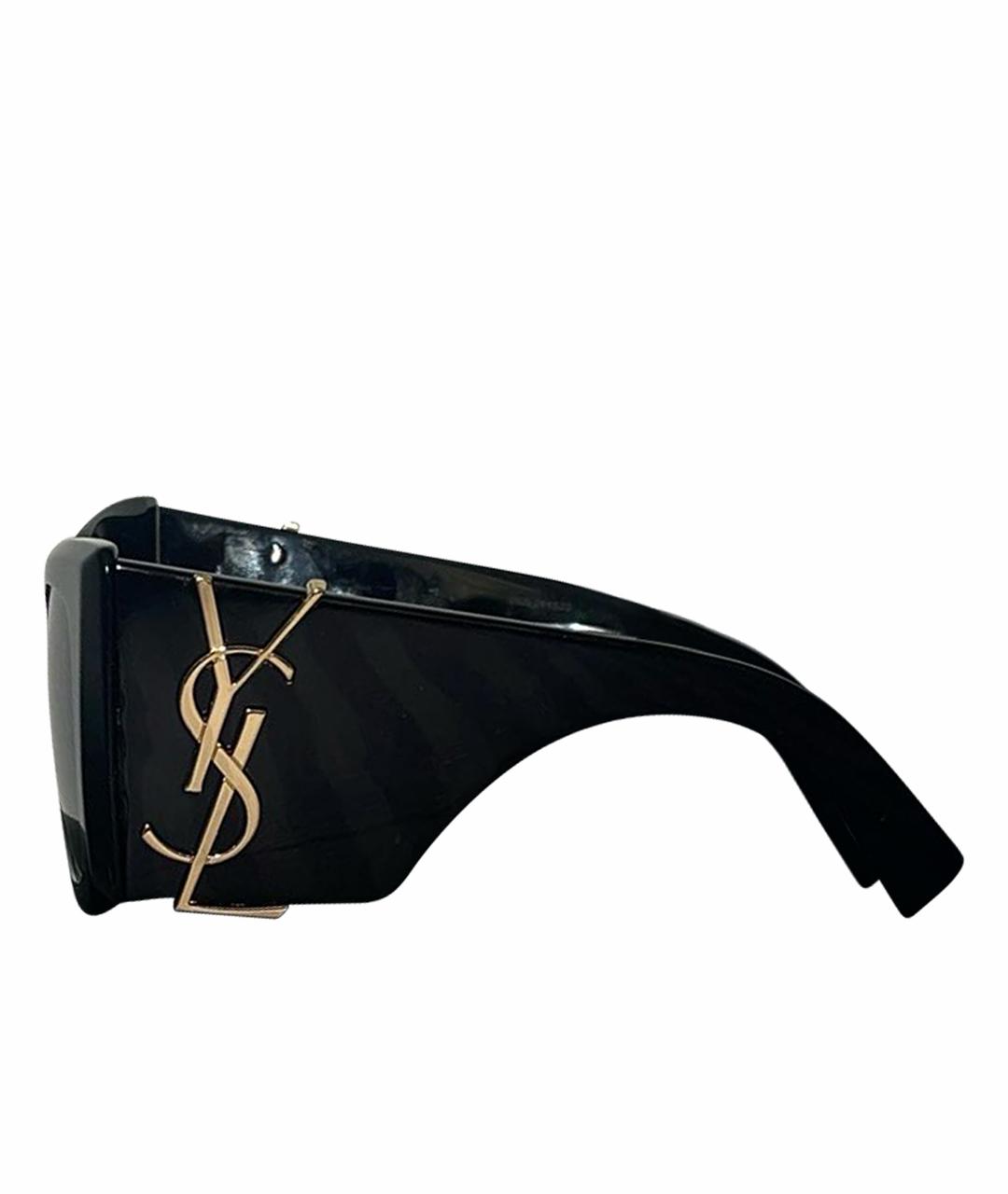 SAINT LAURENT Черные пластиковые солнцезащитные очки, фото 1