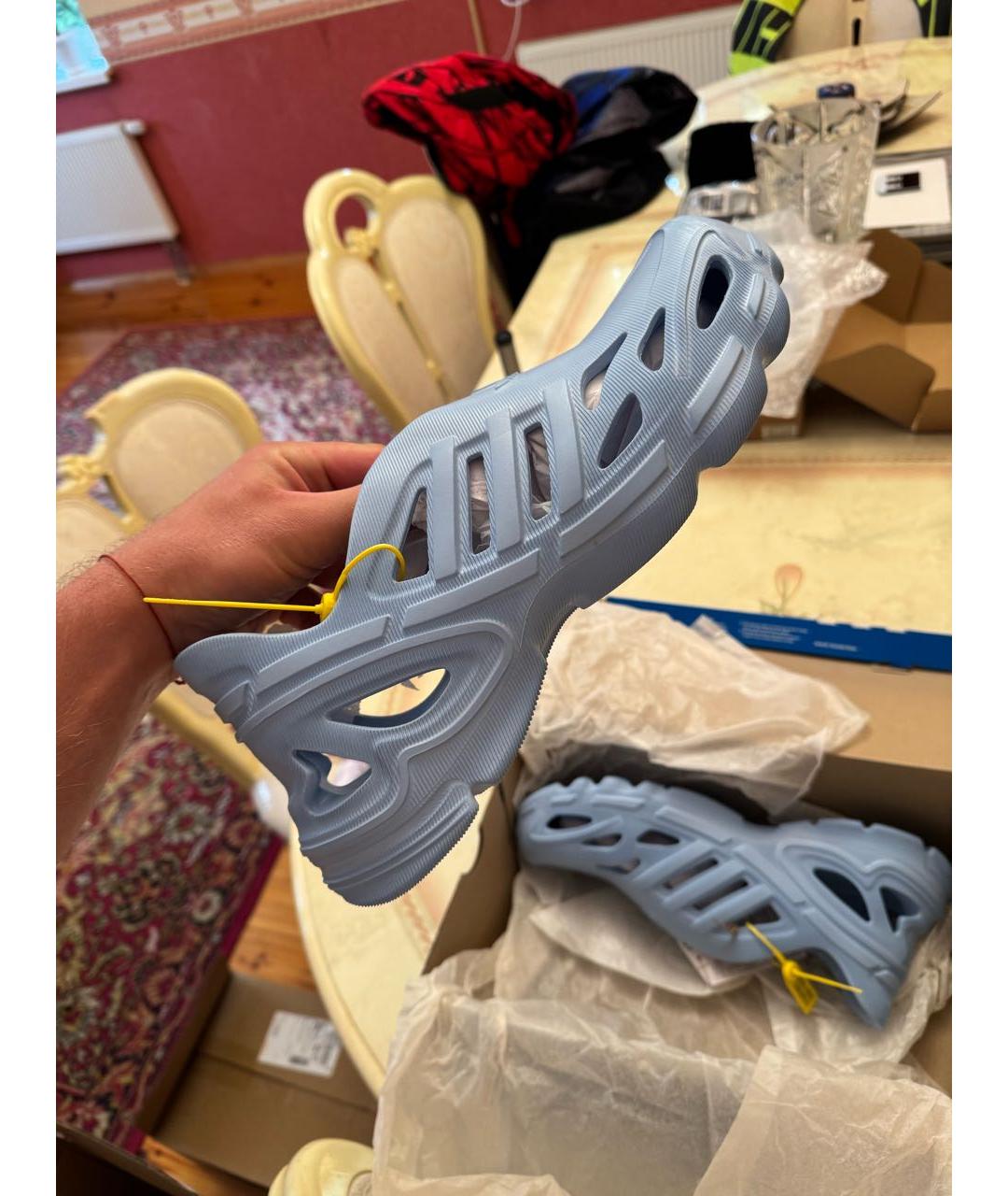 ADIDAS Голубые шлепанцы, фото 8
