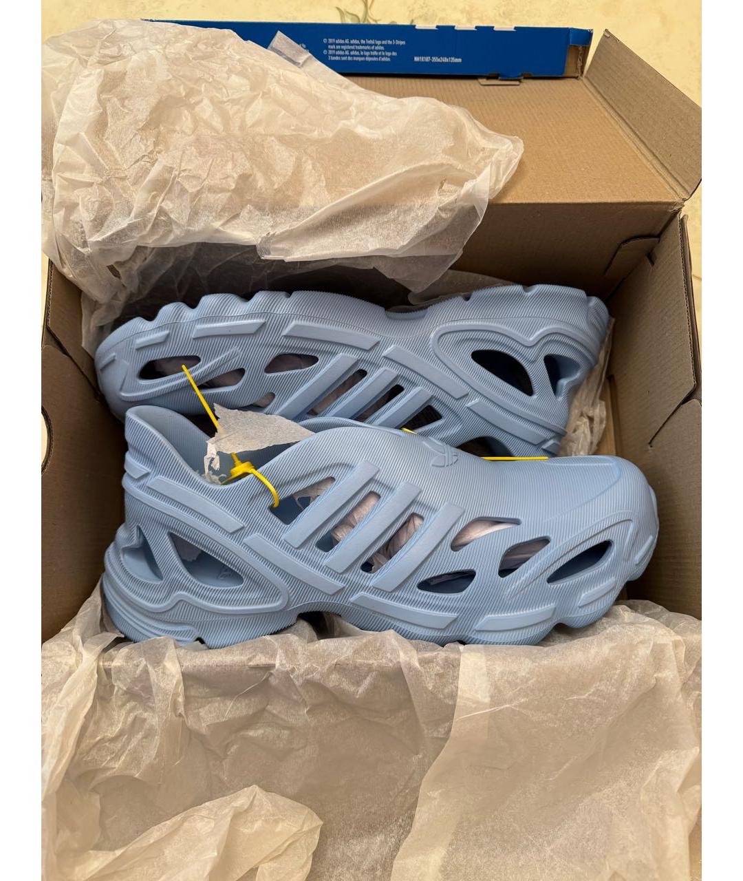 ADIDAS Голубые шлепанцы, фото 6