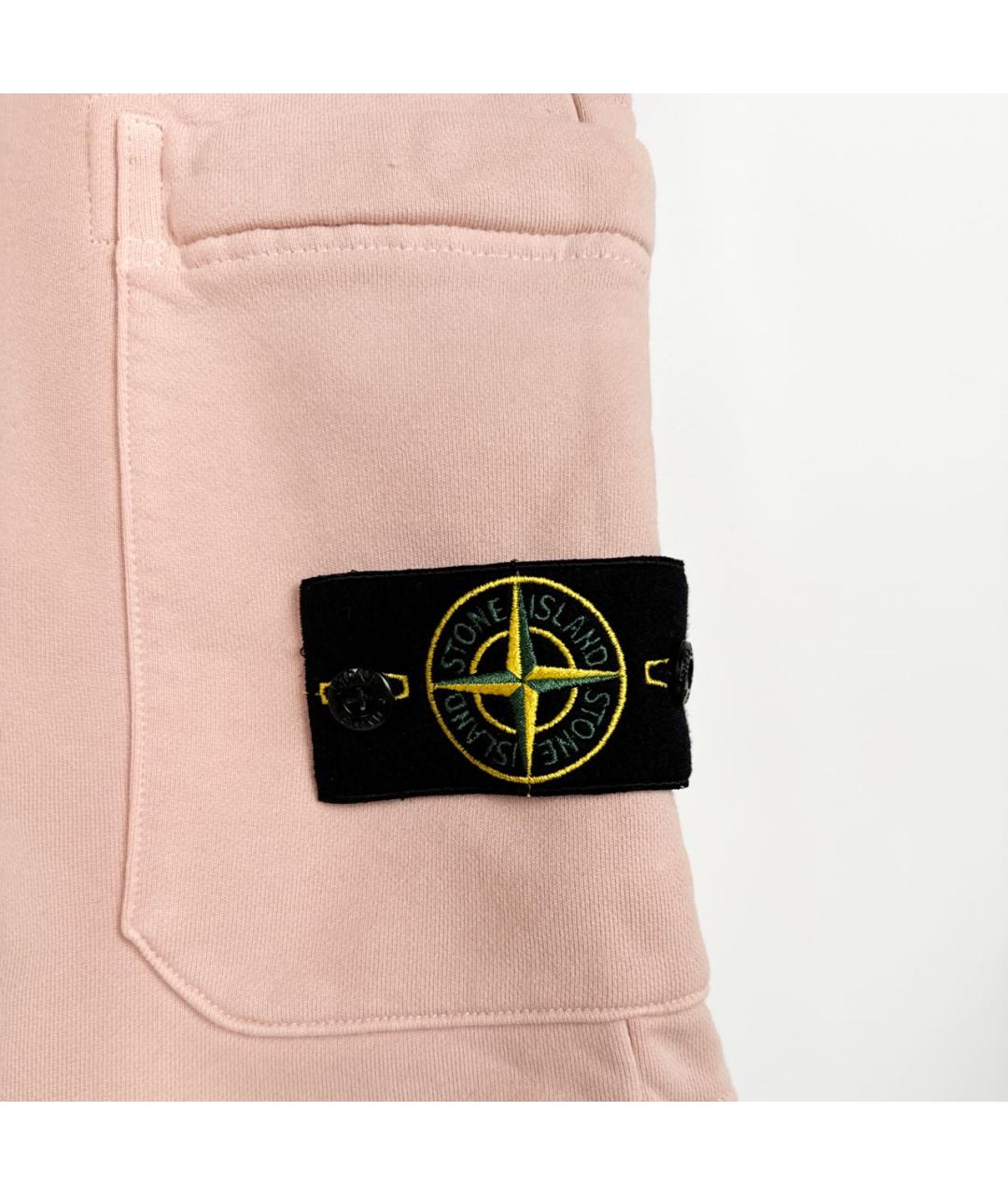 STONE ISLAND Коралловые хлопковые шорты, фото 5