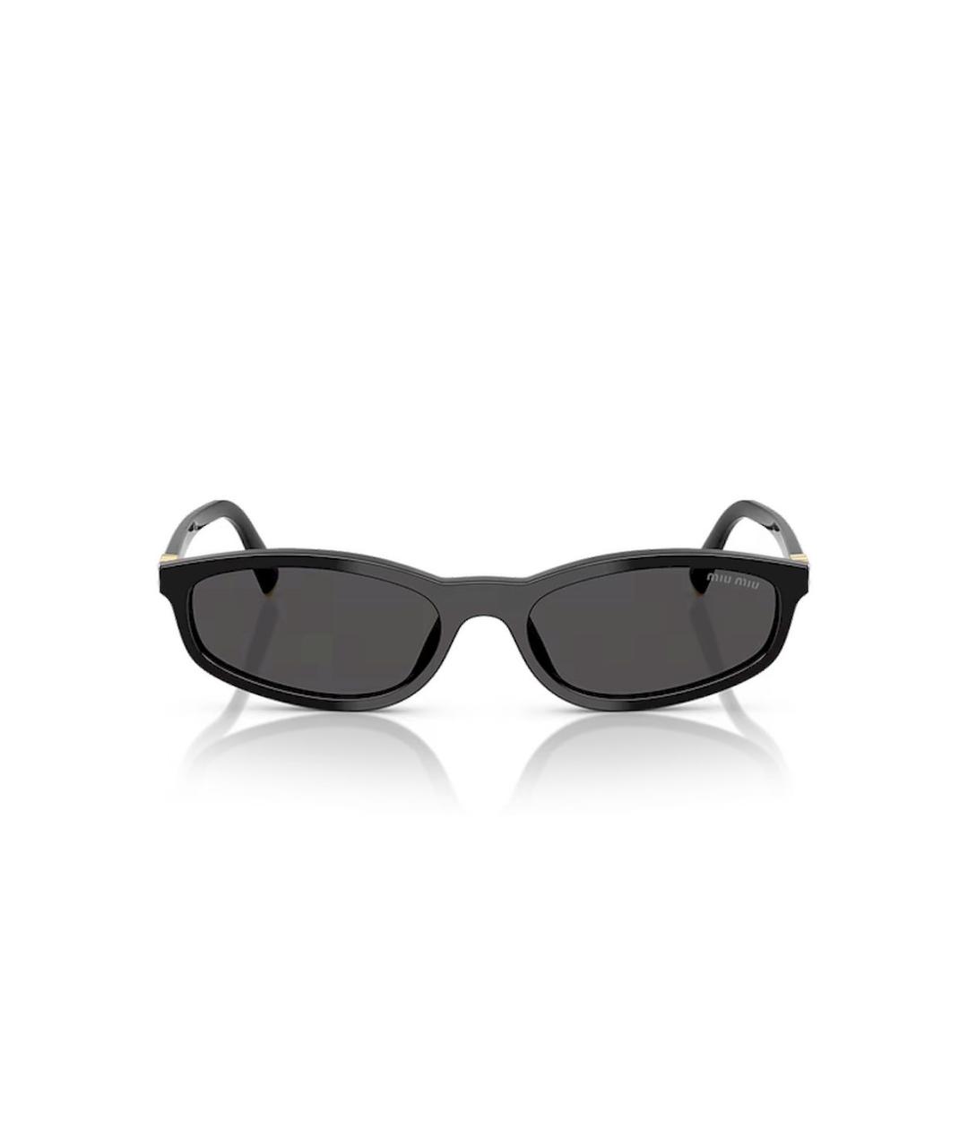 MIU MIU Черные пластиковые солнцезащитные очки, фото 3
