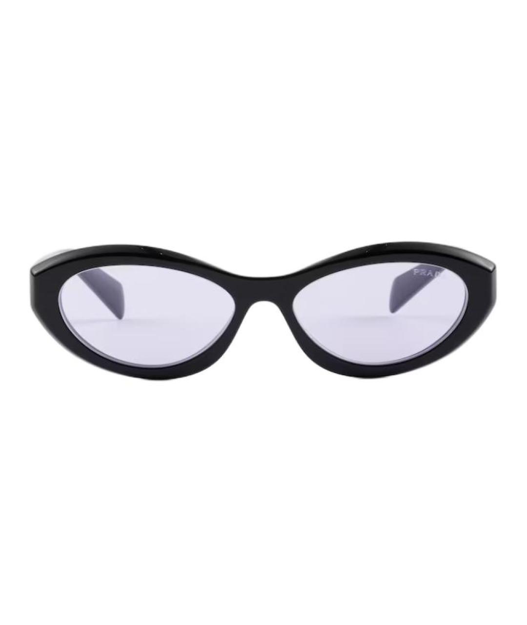 PRADA Черные пластиковые солнцезащитные очки, фото 1