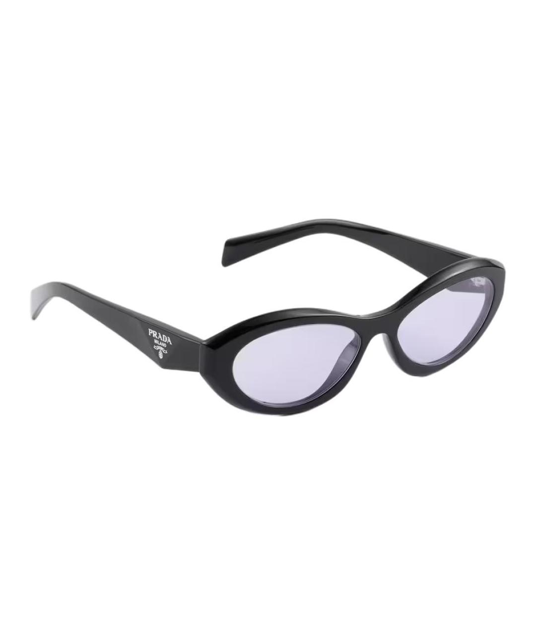 PRADA Черные пластиковые солнцезащитные очки, фото 2