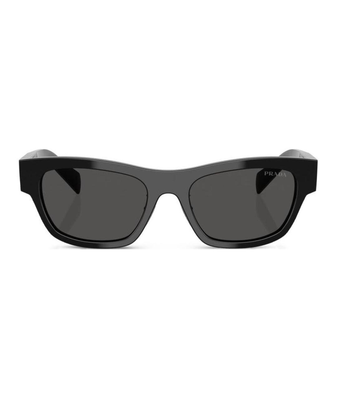 PRADA Черные пластиковые солнцезащитные очки, фото 2