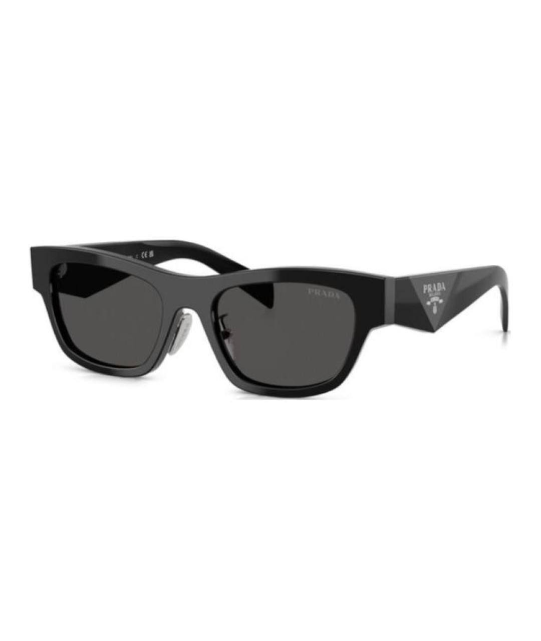 PRADA Черные пластиковые солнцезащитные очки, фото 1