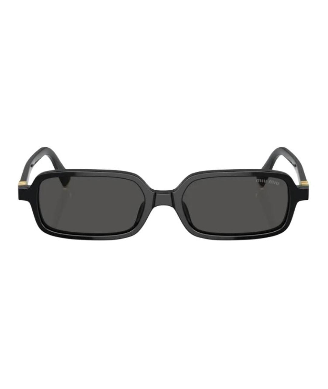 MIU MIU Черные металлические солнцезащитные очки, фото 2