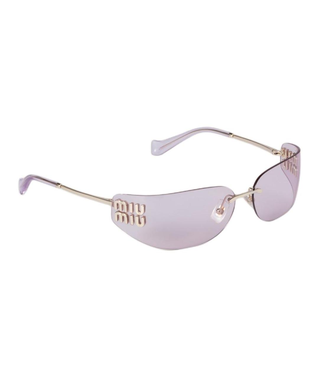 MIU MIU Фиолетовые металлические солнцезащитные очки, фото 2