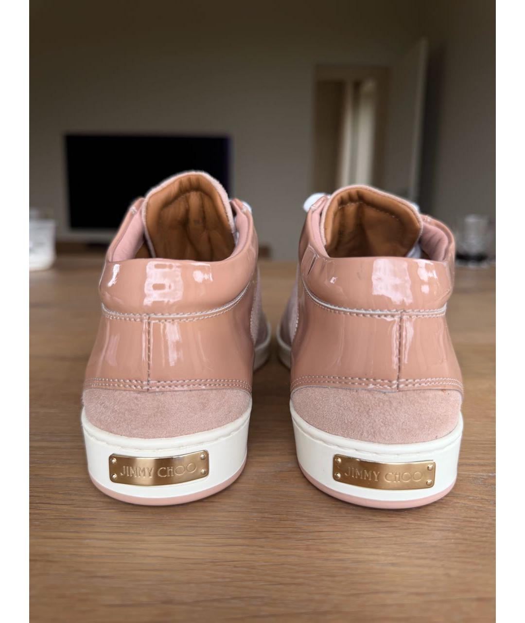 JIMMY CHOO Розовые замшевые кеды, фото 4