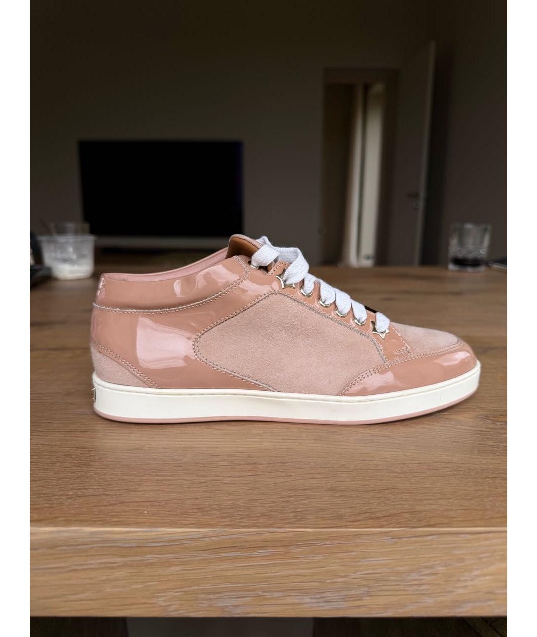 JIMMY CHOO Розовые замшевые кеды, фото 8