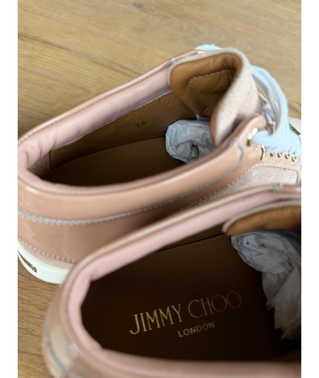 JIMMY CHOO Розовые замшевые кеды, фото 6