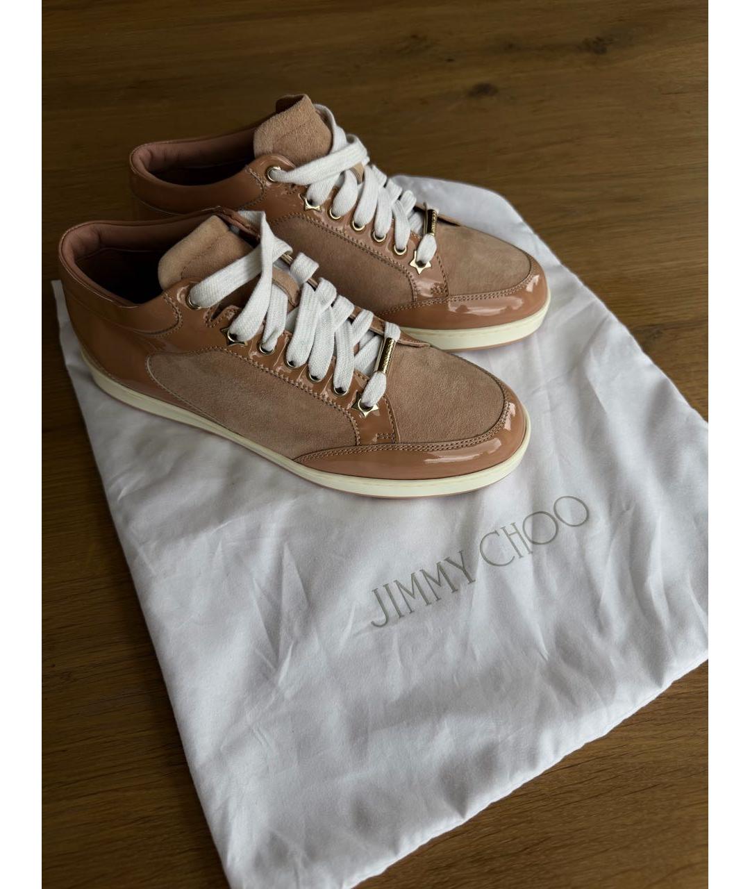 JIMMY CHOO Розовые замшевые кеды, фото 7