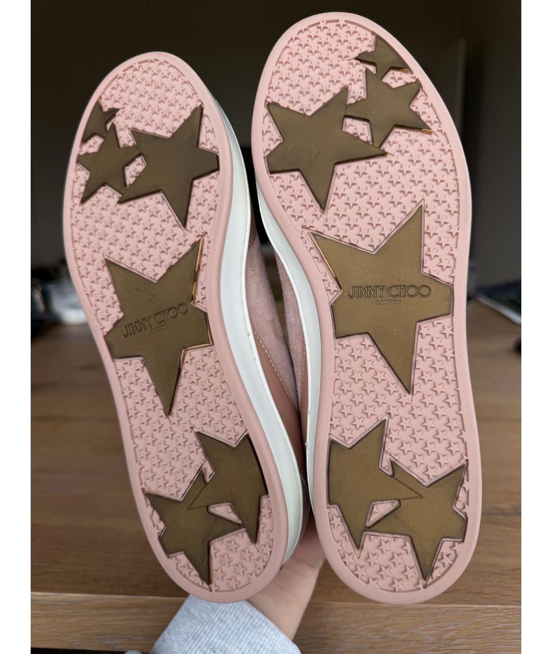 JIMMY CHOO Розовые замшевые кеды, фото 5
