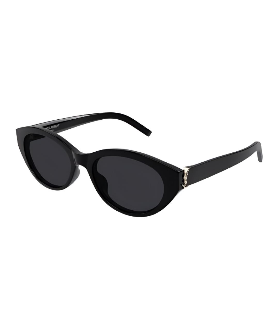 SAINT LAURENT Черные пластиковые солнцезащитные очки, фото 1