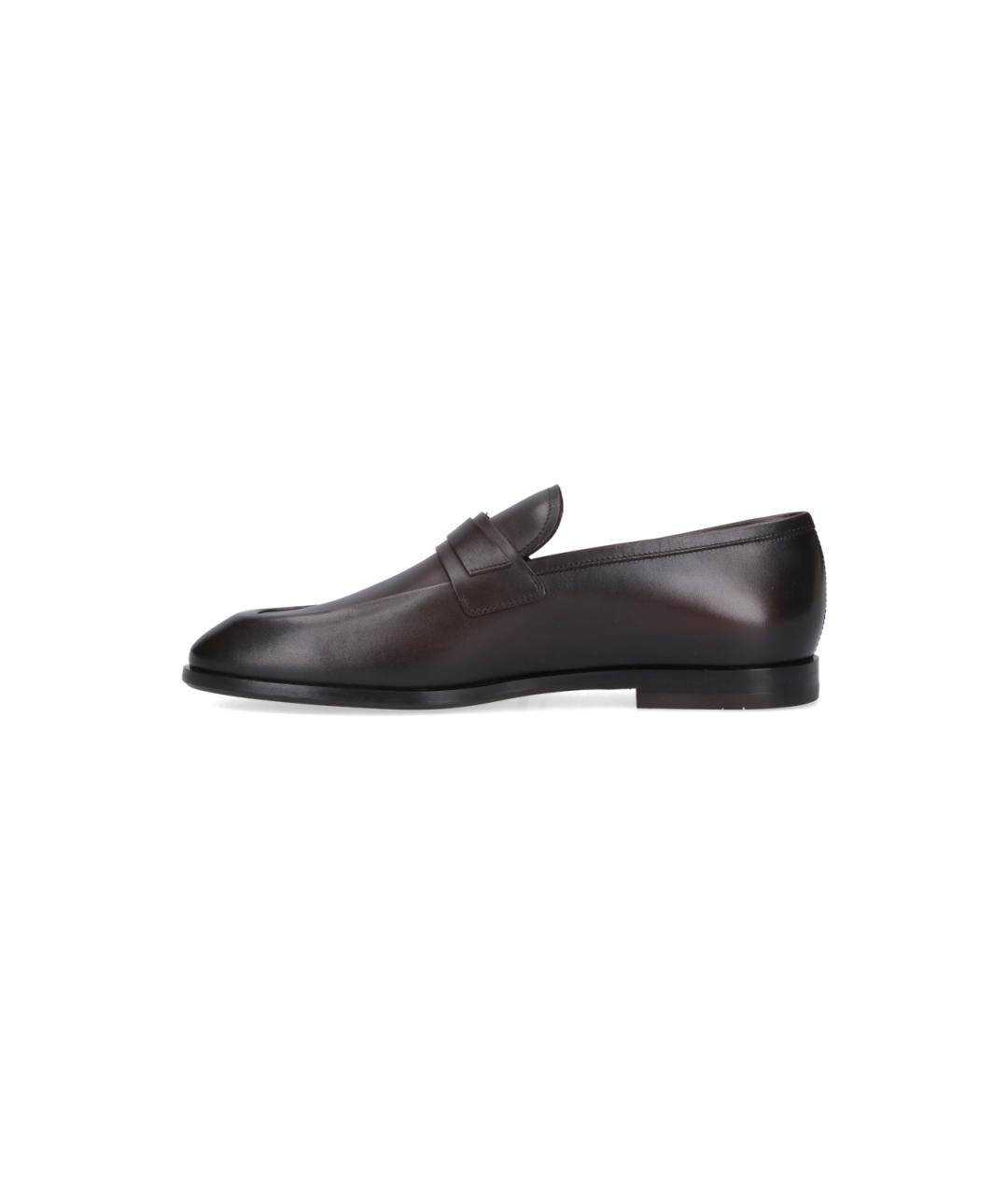 FERRAGAMO Коричневые кожаные лоферы, фото 3