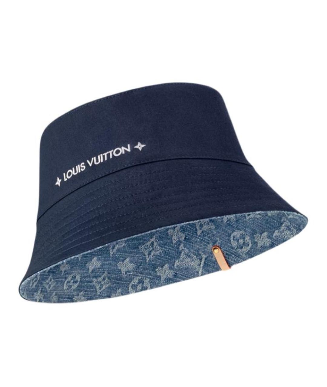 LOUIS VUITTON Темно-синяя хлопковая панама, фото 3