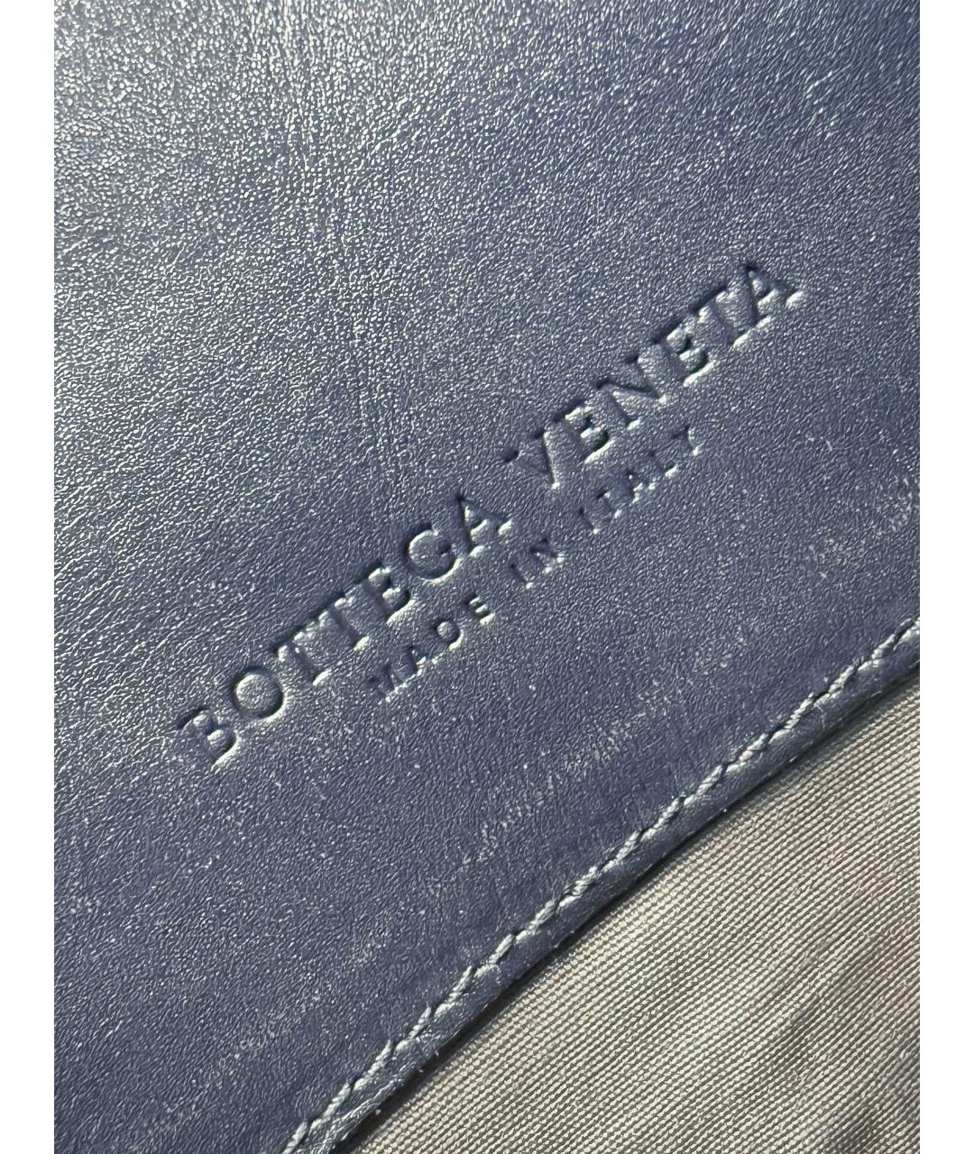 BOTTEGA VENETA Темно-синий кожаный портфель, фото 8