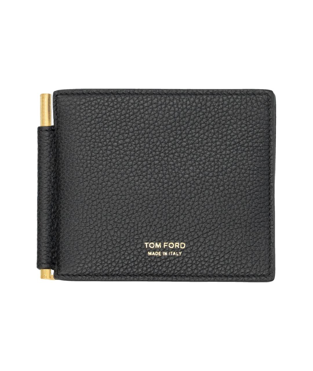 TOM FORD Черный кожаный кошелек, фото 1