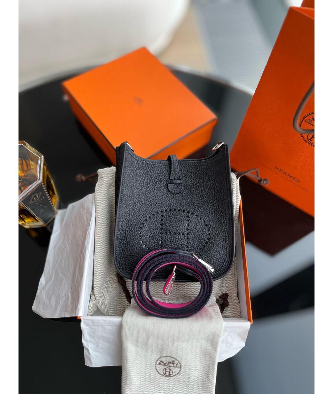 HERMES Фиолетовая кожаная сумка через плечо, фото 2