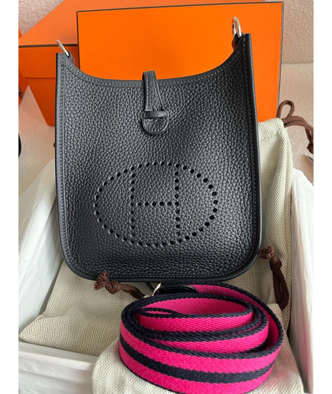 HERMES Фиолетовая кожаная сумка через плечо, фото 8