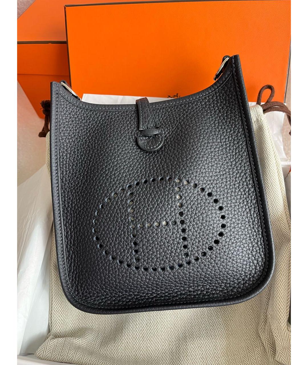 HERMES Фиолетовая кожаная сумка через плечо, фото 3