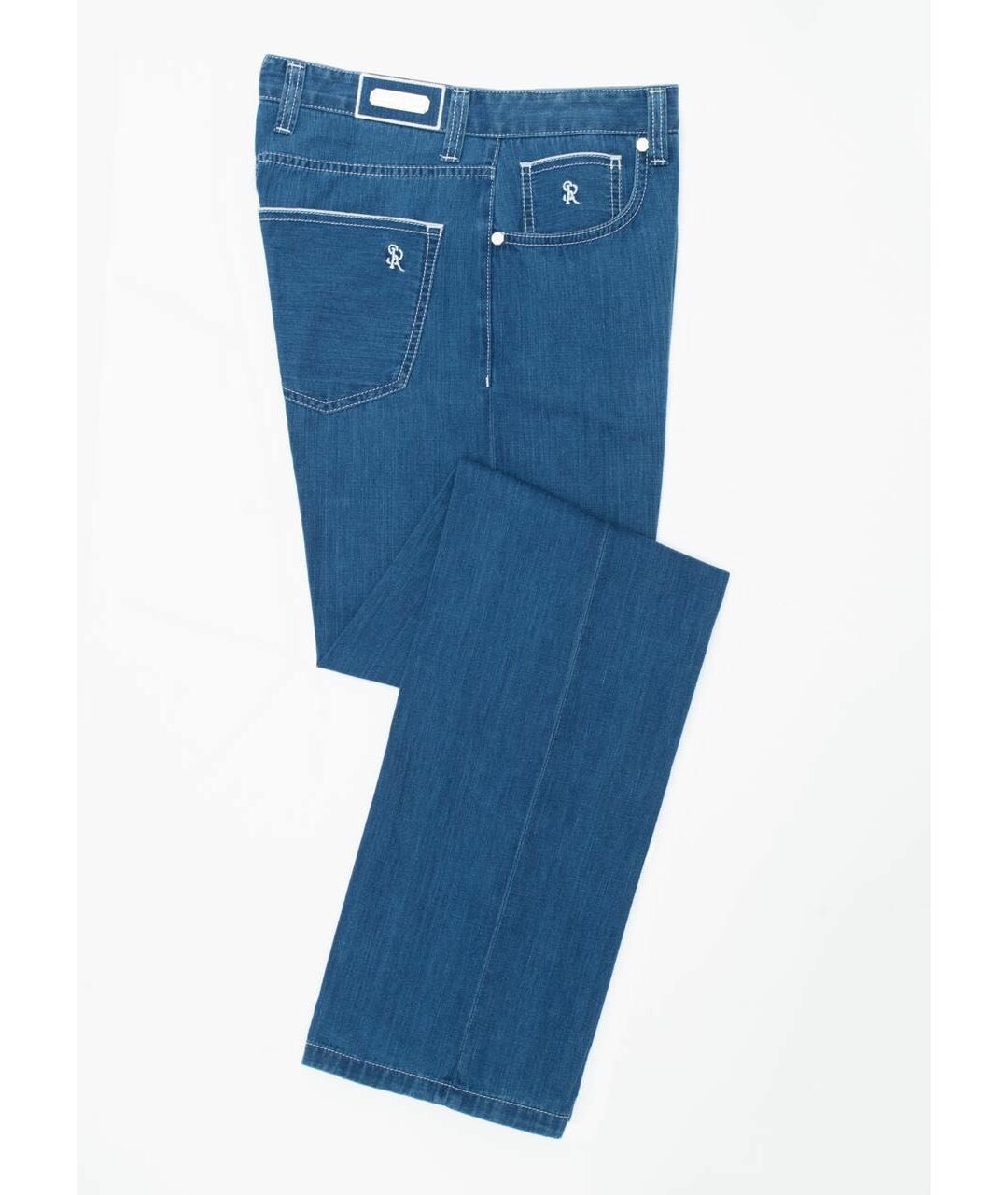 STEFANO RICCI Синие хлопковые джинсы, фото 5