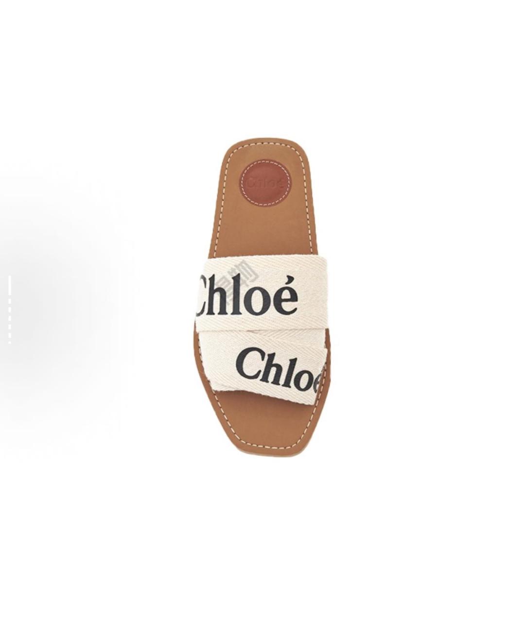 CHLOE Бежевые сандалии, фото 4