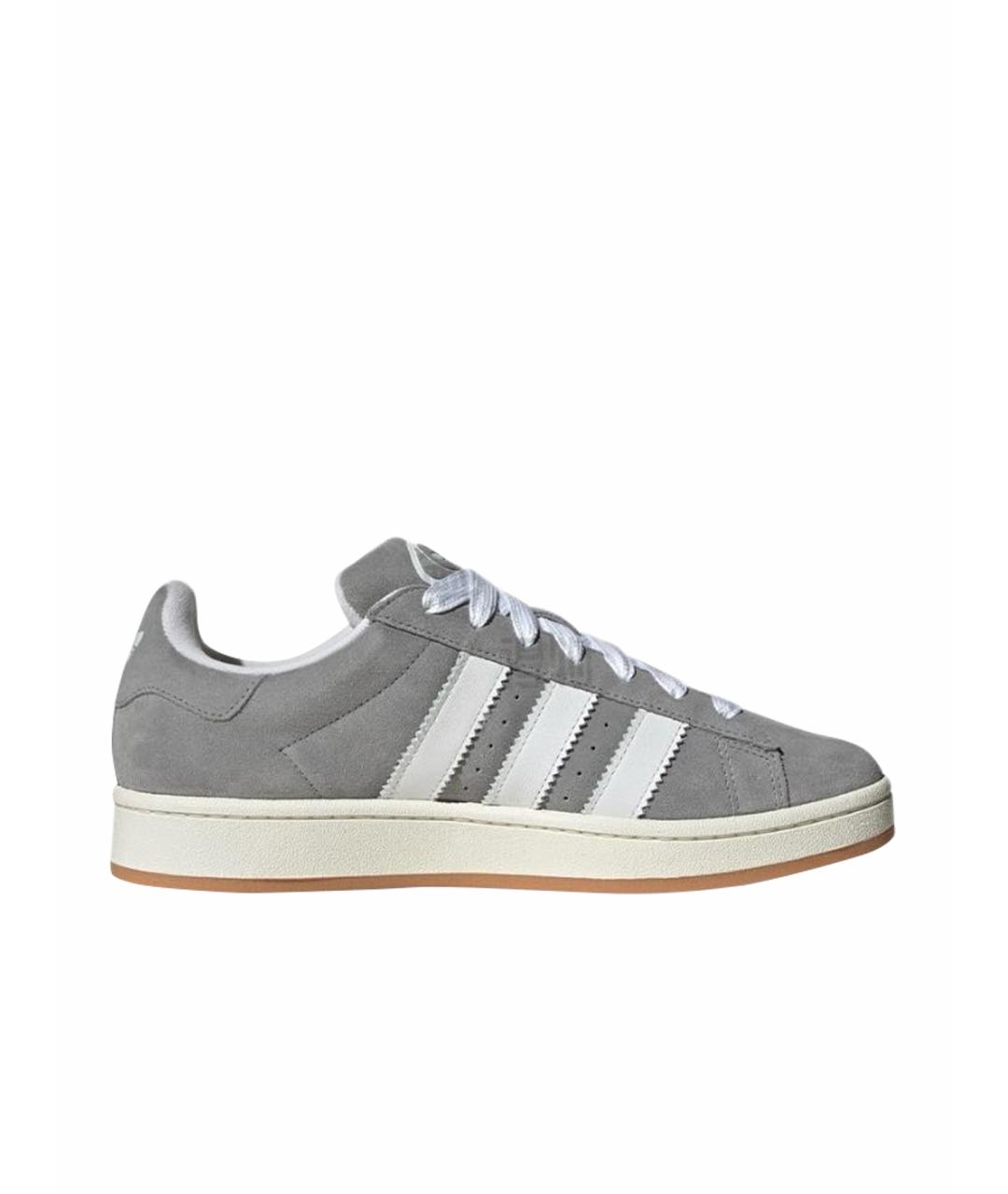 ADIDAS Серые замшевые низкие кроссовки / кеды, фото 1