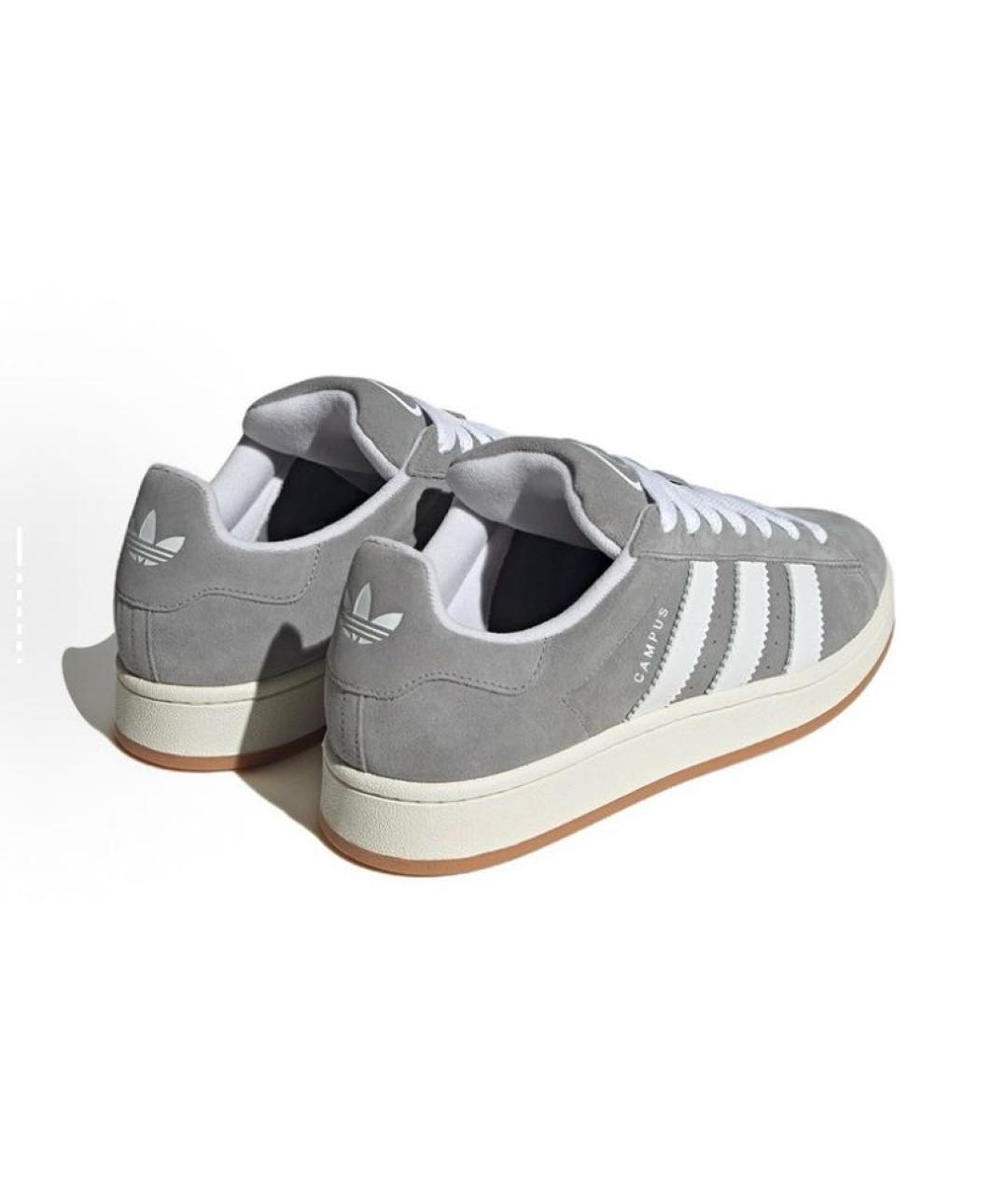 ADIDAS Серые замшевые низкие кроссовки / кеды, фото 4