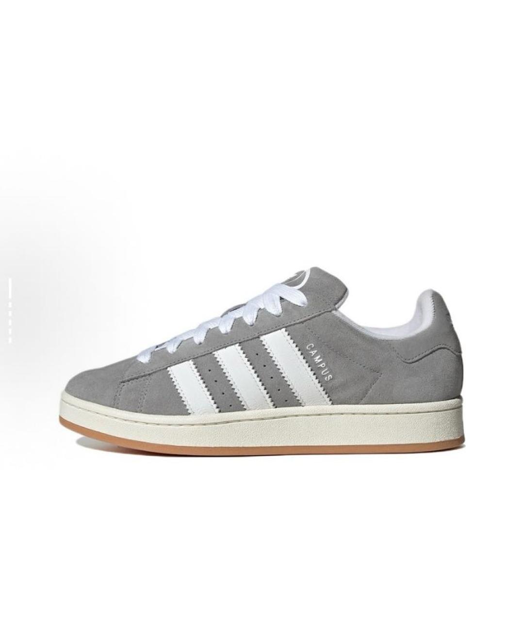 ADIDAS Серые замшевые низкие кроссовки / кеды, фото 2
