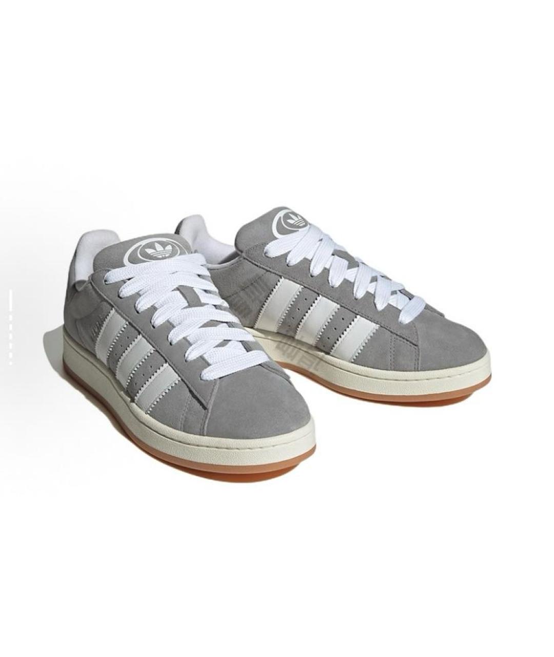 ADIDAS Серые замшевые низкие кроссовки / кеды, фото 3