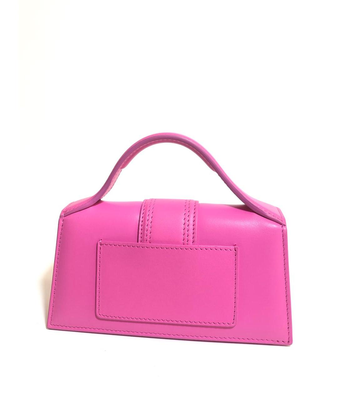 JACQUEMUS Фуксия кожаная сумка через плечо, фото 3