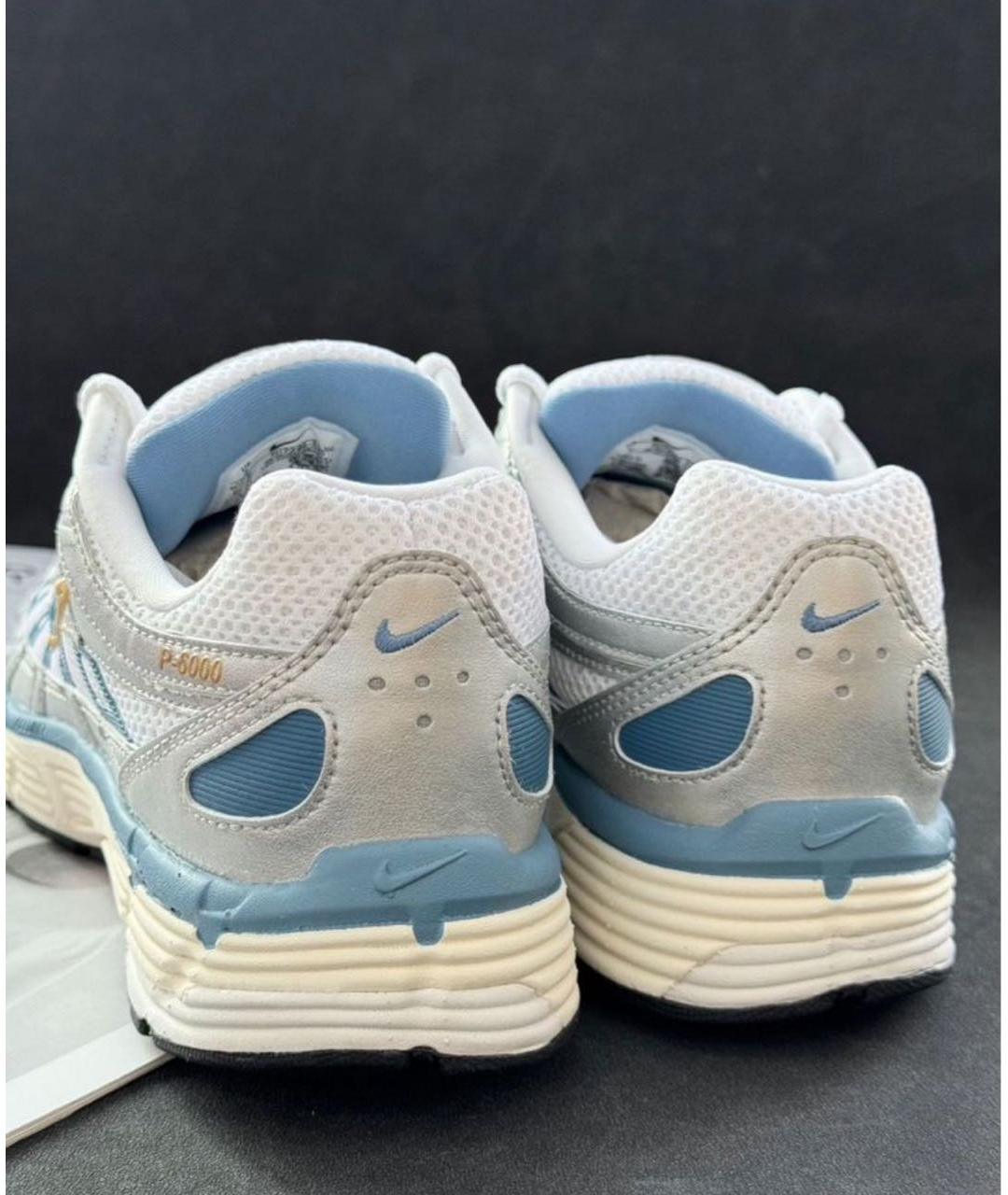 NIKE Белые текстильные низкие кроссовки / кеды, фото 7