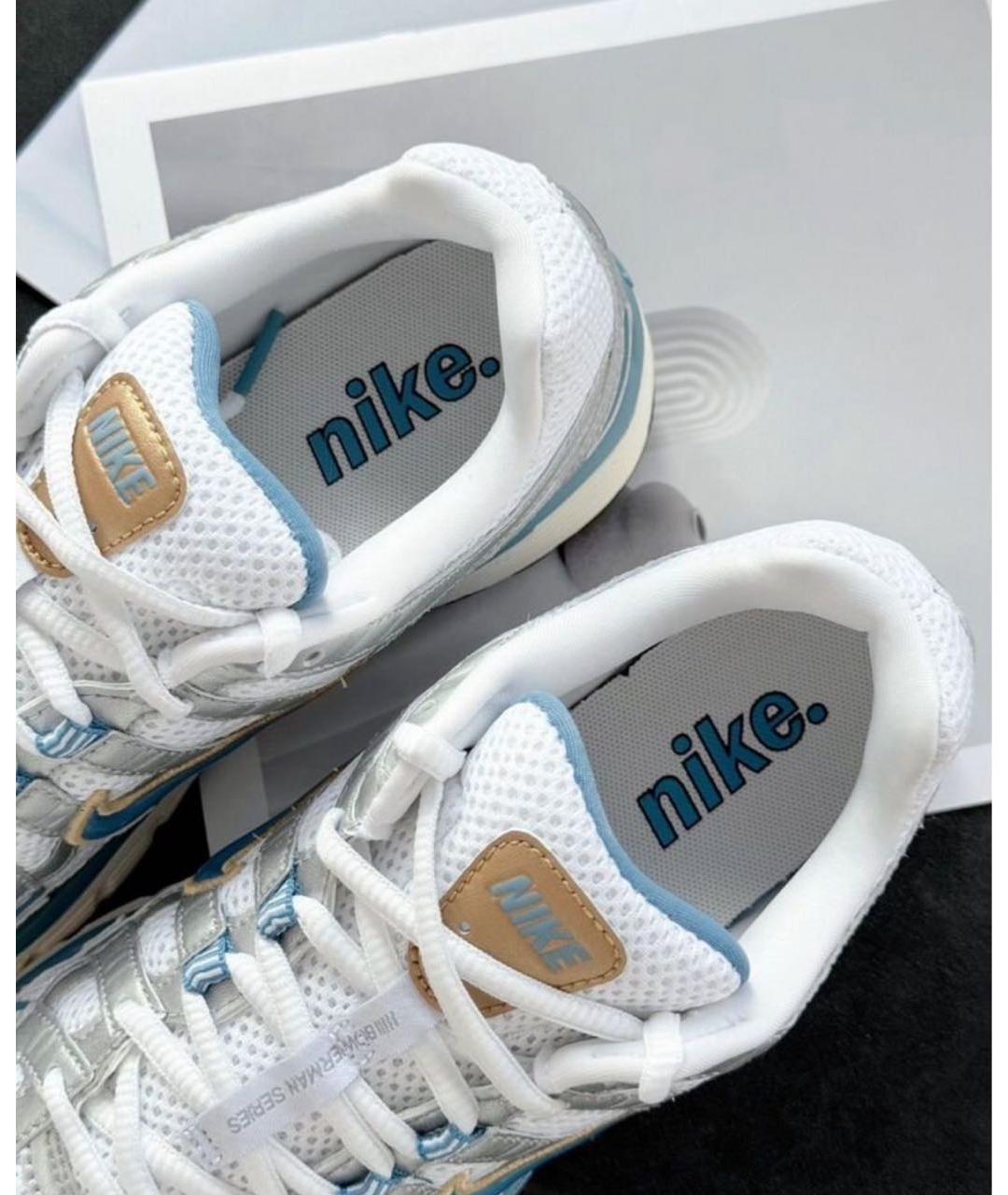 NIKE Белые текстильные низкие кроссовки / кеды, фото 8