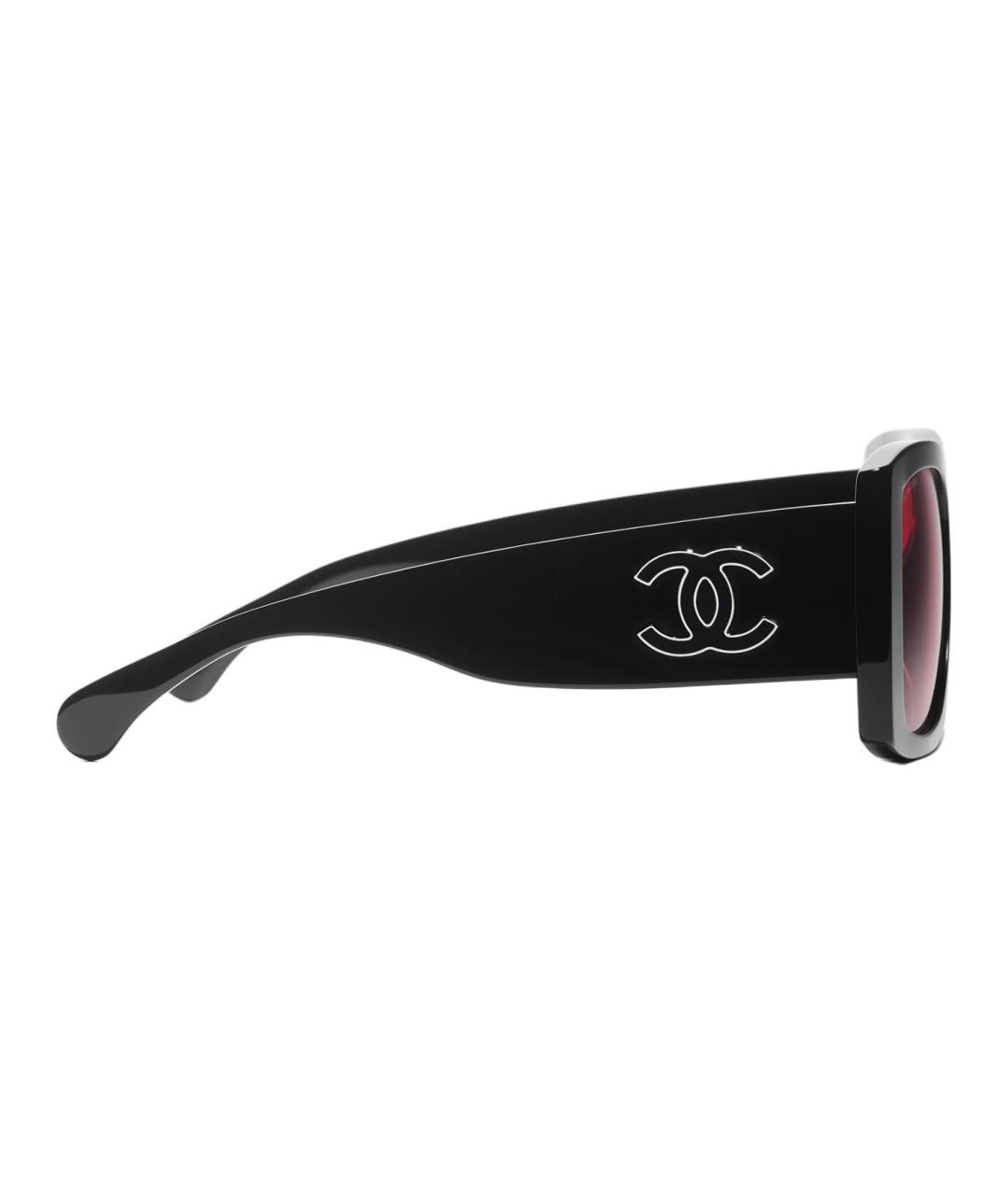 CHANEL Черные пластиковые солнцезащитные очки, фото 3