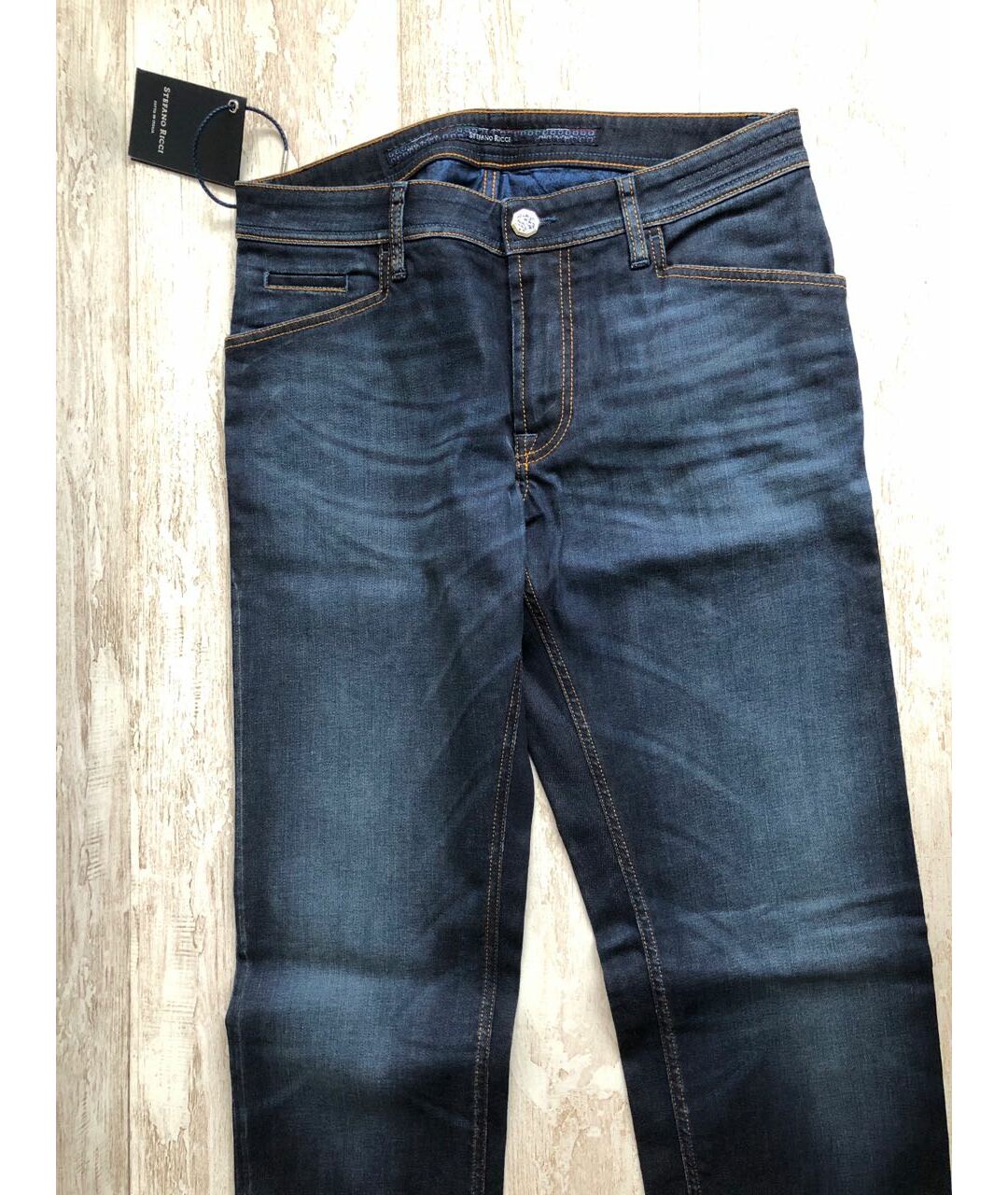 STEFANO RICCI Темно-синие джинсы, фото 6